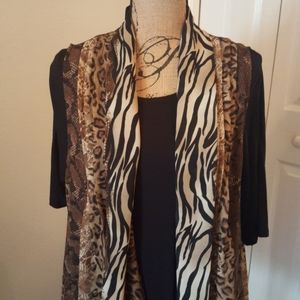 Susan Graver Animal Print Vest